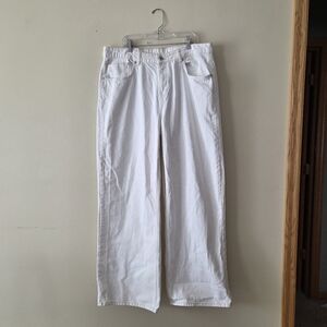 RAGGED Jeans White Wide Leg Pants